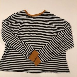 H & M striped long sleeve black, white long top